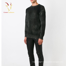 Gros Hommes Cachemire Tricot Pull Hiver Pull Noir